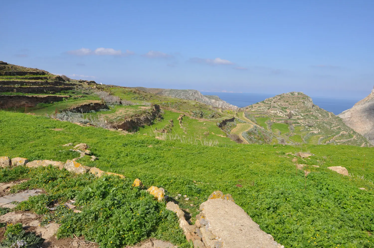 View over the land to the north